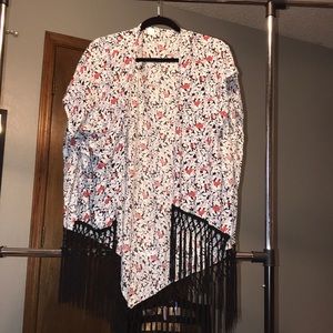 Blue, Black, and Red Kimono.